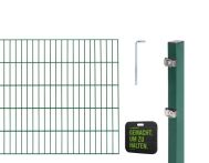 Alberts Doppelstabmattenzaun Komplettset Grün - Elemente 2,0 m breit - inkl. Pfosten und Befestigungen