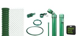 Alberts Maschendraht-Zaun-Set, zum Einbetonieren, in verschiedenen Höhen+Längen, grün