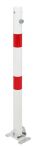 Alberts Absperrpfosten Klappy, Dreikantschloss, zum Aufschrauben, umlegbar, zwei rote Ringe, 60 mm