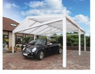 Gardendreams Satteldach-Einzelcarport Alu weiß