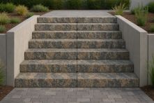 Gerwing Blockstufen GerloCastell - dolomit - 35x15 cm Länge 110 cm