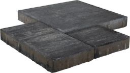 Gerwing Terrassenplatte GerloDeluxe Kombi Cannes - grau schwarz Formatmix 5 cm