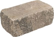 Gerwing Mauerstein GerloCastell UnoStone - grau-schwarz, gerumpelt, 3-seitig gespalten, 30x16,5x12,5 cm
