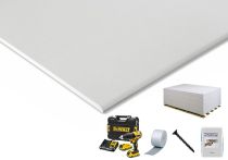 Komplett Set Marken Gipskarton Ausbaupaket Dicke 12,5 mm - Breite 1250 mm (125 qm)