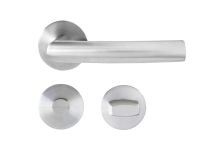 Griffwelt Salerno Rosetten Garnitur FLAT Magnettechnik, Edelstahl matt