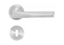 Griffwelt Padua Drücker-Garnitur mit Rosetten fest drehbar gelagert, Edelstahl matt