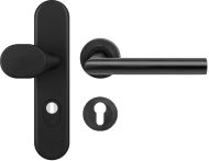 Griffwelt Salerno SB Kombi Knopf/Drücker PZ 72 mm, WT, tiefschwarz, TST 37-42 mm