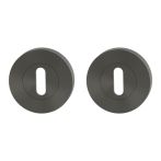 Griffwerk Schlüsselrosettenpaar Zink rund Schraubtechnik