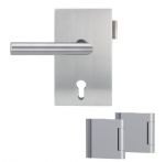 Griffwerk QUATTRO 1.0 Ganzglastürbeschlagset - Office/Office - mit Griff - LUCIA PROF