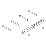 Griffwerk Türstärke Erweiterungsset Feuerschutz Panik Schraubtechnik geteilter Vollstift 9mm