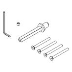 Griffwerk Türstärke Erweiterungsset Schraubtechnik Hohl-Wechselstift 8mm TITANO Kombi SB_880/882