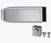 Griffwerk CREATIVO 1.0 Ganzglastürbeschlagset - 2-teiliger Bandsatz - ohne Griff - mit Türschnäpper Nr. 2/Feststellset