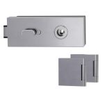 Griffwerk Glastürbeschlagset PURISTO Flüster 3-tlg. Bänder Edelstahl poliert