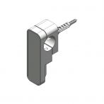 Griffwerk R8 - Edelstahl Optik - Glastürstopper für 2 - flg Anlage oben