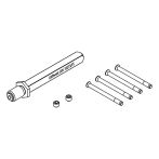 Griffwerk Türstärke Erweiterungsset Wechselgarnitur Feuerschutz Schraubtechnik Voll-Wechselstift 9mm