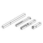 Griffwerk Türstärke Erweiterungsset Deko-Schraube Hohlstift 8mm WC LUCIO/LOREDANO