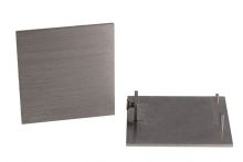 Griffwerk Endkappen - Set PLANEO 60 PRO (r/l) - Edelstahl Optik - für 12,5er Distanzprofil