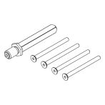 Griffwerk Türstärke Erweiterungsset Schraubtechnik Voll-Wechselstift Feuerschutz 9mm TITANO Kombi 882