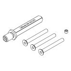 Griffwerk Türstärke Erweiterungsset Schraubtechnik Voll-Wechselstift 9mm TITANO Schild 884 Feuerschutz Edelstahl matt