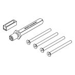 Griffwerk Türstärke Erweiterungsset Schraubtechnik Voll-Wechselstift 8,5mm TITANO Kombi 882 Edelstahl matt