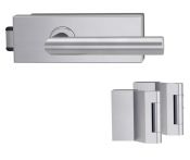 Griffwerk PURISTO S Ganzglastürbeschlagset -3-teiliger Bandsatz -mit Griff LUCIA