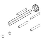 Griffwerk Türstärke Erweiterungsset Flachrosette BB/PZ Hohlstift 8mm CUBICO/VISION