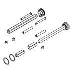 Griffwerk Türstärke Erweiterungsset Flachrosette Hohlstift 8mm