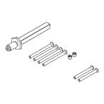Griffwerk Türstärke Erweiterungsset Wechselgarnituren Schraubtechnik Voll-Wechselstift 8mm (für Zink-Garnituren)