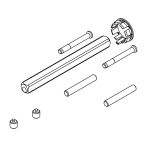 Griffwerk Türstärke Erweiterungsset Flachrosette Hohlstift 8mm AVUS