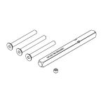 Griffwerk Türstärke Erweiterungsset Schraubtechnik Voll-Wechselstift 9mm TITANO Schild 884 Feuerschutz