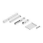 Griffwerk Türstärke Erweiterungsset WC Schraubtechnik GK4 Vollstift 8mm (für Zink-Garnituren Version 2021)