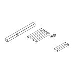 Griffwerk Türstärke Erweiterungsset BB & PZ Schraubtechnik GK4 Vollstift 8mm (für Zink-Garnituren)