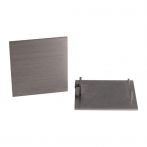 Griffwerk Endkappen - Set PLANEO 60 PRO (r/l) - Edelstahl Optik - für 18,5er Distanzprofil