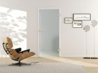 Griffwerk Glasdrehtür VSG All Satin 501 Studio/Office - Basic Green matt (DIN L/R)