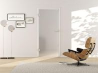 Griffwerk Glasdrehtür ESG Snowwhite 501 - Pure White matt