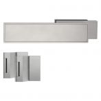 Griffwerk Glasschloss FRAME Ganzglastürbeschlagset -3-teiliger Bandsatz ohne Griff mit Magnetfalle