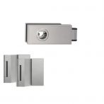 Griffwerk Glasschloss CUBE Ganzglastürbeschlagset -3-teiliger Bandsatz -ohne Griff