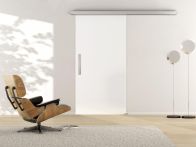 Griffwerk Glasschiebetür ESG Frosted 819 - Pure White matt
