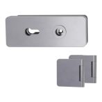 Griffwerk Glastürbeschlagset GATE - Magnet - 3-tlg. Bänder - ohne Griff