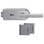 Griffwerk Glastürbeschlagset CLASSICO Flüster 3-tlg. Bänder LUCIA Edelstahl matt