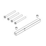 Griffwerk Türstärke Erweiterungsset Klipptechnik Hohlstift 8mm WC