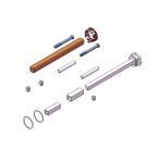 Griffwerk Türstärke Erweiterungsset Flachrosette Hohlstift 8mm WC LUCIA/LORITA/CRYSTAL/TRI PIATTA S