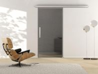 Griffwerk Glasschiebetür ESG Smoked Grey 510 - Moon Grey klar