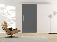 Griffwerk Glasschiebetür VSG Frosted Grey 683 - Pure White matt
