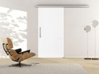 Griffwerk Glasschiebetür VSG Frosted White 682 - Pure White / blickdicht