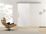 Griffwerk Glasschiebetür VSG Piano White 516 Studio/Office - Pure White / Weiß blickdicht