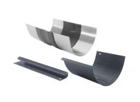 Grömo Alustar Rinnen-Dilatation Stärke 1,0 mm mit Blende - halbrund TX - Dehnungselement