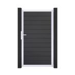 GroJa BasicLine Schmal Tor 1-flügelig 100 x 180 x 1,9 cm, ohne Pfosten - mit Alurahmen