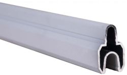 GroJa Solid Grande Premium Steckzaun Lisenenprofil, 180cm - silbergrau