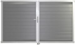 GroJa Lumino Alu-Steckzaun Tor 2-flügelig 300 x 180 cm, ohne Pfosten - mit Alurahmen